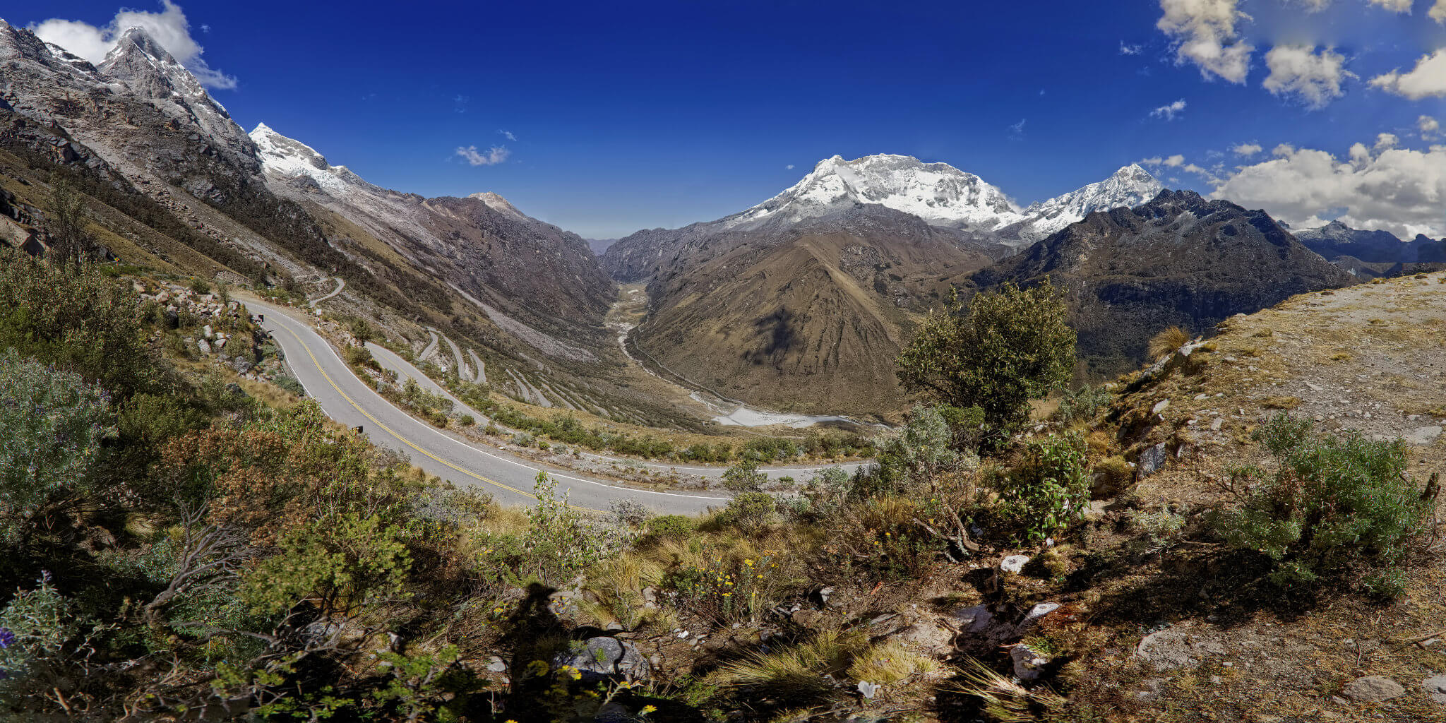 180°-os panorámakép az Ulta-völgyről, Huascarán Nemzeti Park (PE) 2026. 07.
